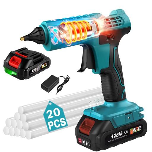 КЛЕЄВИЙ ПІСТОЛЕТ 21В/100 ВТ EXCLUSIVE PROFESSIONAL + 20x КЛЕЄВИХ КАРТРИДЖІВ