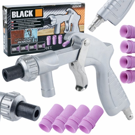 ПЕСКОСТРОЙНЫЙ ПИСТОЛЕТ, ПЕСКОСТРОЙНАЯ МАШИНА, 5 НАСАДОК 4-7ММ