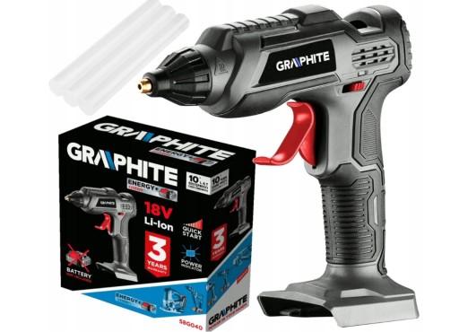 ГРАФІТНИЙ КЛЕЄВИЙ ПІСТОЛЕТ 58G040 + 3x клей 18V En + без акумулятора
