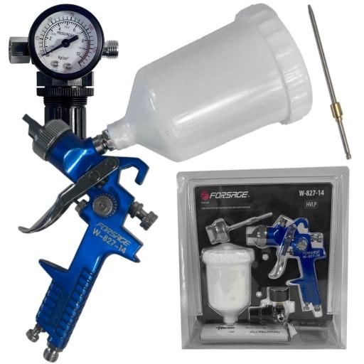 ФАРБОПІСТОЛЕТ ДЛЯ ФАРБУВАННЯ 600мл ДВІ ФОРСУНКИ 1.4мм 1.7мм + РЕДУКТОР