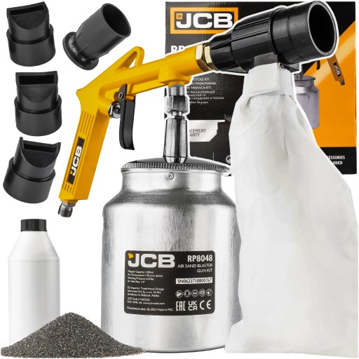 ПНЕВМАТИЧЕСКИЙ ПЕСКОСТРУЙНЫЙ ПИСТОЛЕТ ПЕСКОСТРУЙНЫЙ БАК 1Л АБРАЗИВ JCB