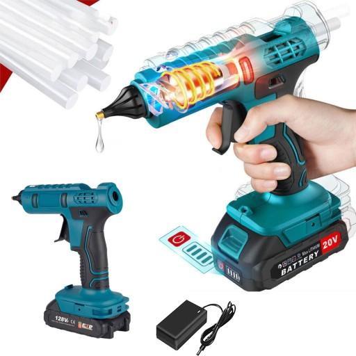 ПІСТОЛЕТ ІЗ КЛЄЄВИМ АКУМУЛЯТОРОМ 100 ВТ ЕКСКЛЮЗИВ ПРОФЕСІЙНИЙ + 20x КЛЕЄВИХ КАРТРИДЖІВ