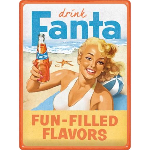 ПЛАКАТ 30X40 FANTA BEACH GIRL BEACH SUMMER METAL