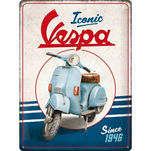 МЕТАЛЕВИЙ ПЛАКАТ 30x40 3D З ТИСНЕННЯМ VESPA ICONIC SINCE 1946 ICONIC GIFT