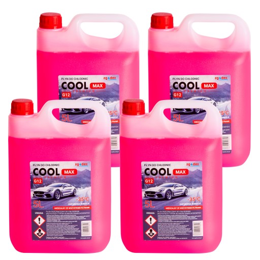 Охолоджуюча рідина G12 охолоджуюча рідина -35°C рожевий COOLMAX KOMPONEX 20L