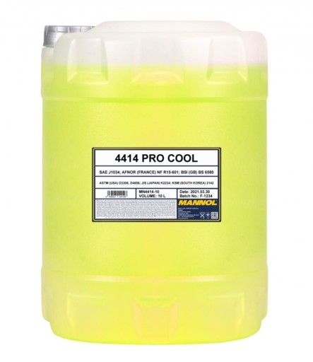 МОТОРАДІАТОРНА РІДИНА. PROCOOL -40/+135-C 10L / MANNOL MANNOL - МАСЛА