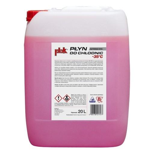 Жидкость для радиатора PLAK-35C G12 + розовый / красный 20л