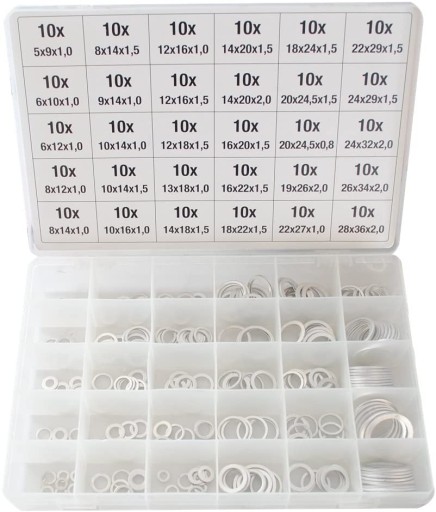 ШАЙБИ АЛЮМІНІЄВІ НАБІР ШАЙБ АЛ ПРОКЛАДКИ