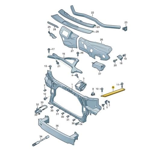 13E20411 - Крепление фары левое AUDI A6 C7 14-18