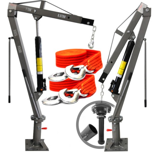 АВТОМОБИЛЬНЫЙ ПОДЪЕМНИК HDS КРАН 1000 кг РЕМНИ