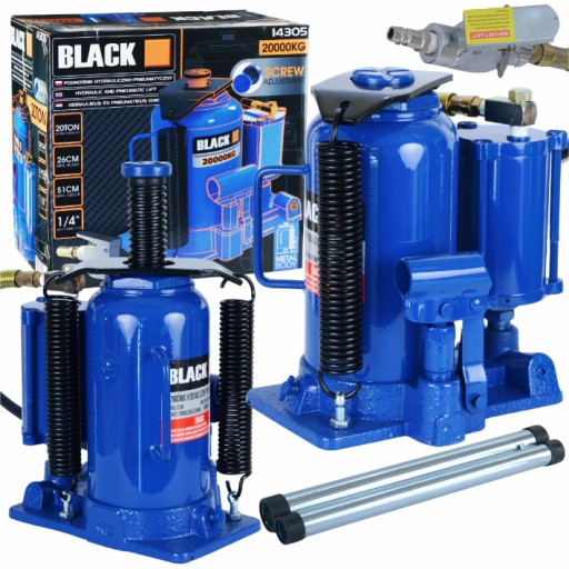 ГІДРАВЛІЧНИЙ ТА ПНЕВМАТИЧНИЙ ПІДІЙМНИК 20 ТОНН БЛЕК ДЖЕК