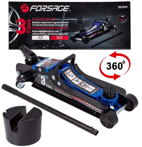 ГІДРАВЛІЧНИЙ АВТОМОБІЛЬНИЙ ДОМКРАТ МІЦНИЙ ЖАБКА 3Т ГУМОВИЙ 85-380ММ