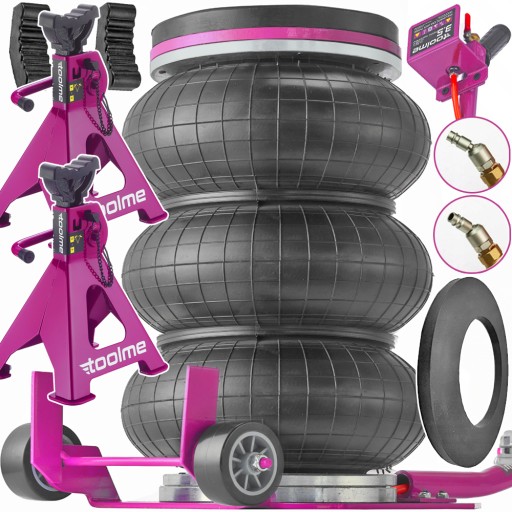 ПНЕВМАТИЧНИЙ АВТОПІДЙОМНИК СНІГОВИК 3.5T 3500kg Toolme + 3T КОЛЕСА