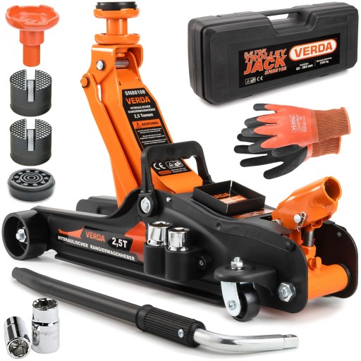 ГИДРАВЛИЧЕСКИЙ АВТОМОБИЛЬНЫЙ ДОМКРАТ FROG 2,5 Т КОЛЕСНЫЙ КЛЮЧ + ЧЕМОДАН