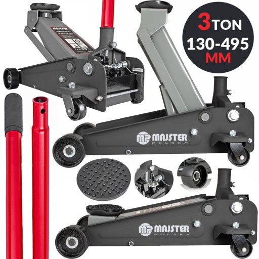 НИЗКОПРОФИЛЬНЫЙ АВТОПОДЪЕМНИК ŻABA 3T 130-495MM MAJSTER PL MP0515