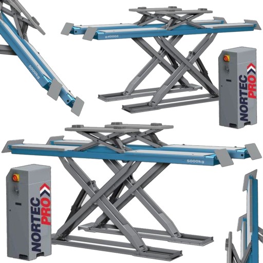 АВТОМОБИЛЬНЫЙ ПОДЪЕМНИК ПОД ПОЛУ МАСТЕРСКАЯ НОЖНИЦЫ NORTEC 5T ГЕОМЕТРИЯ
