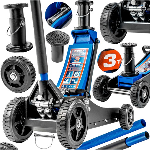 FROG CAR LIFT OFF-ROAD JACK LARGE WHEELS 3T Hydraulic 3000