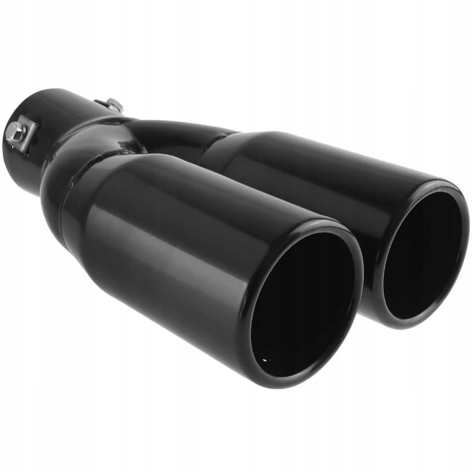 ПОДВІЙНИЙ НАКОНЕЧНИК ГЛУШНИКА ВИХЛОПНОЇ ТРУБИ 63 ММ ЧОРНИЙ
