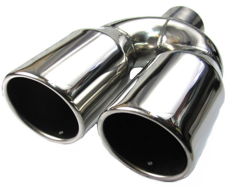 Двойной наконечник глушителя выхлопных газов из нержавеющей стали большой