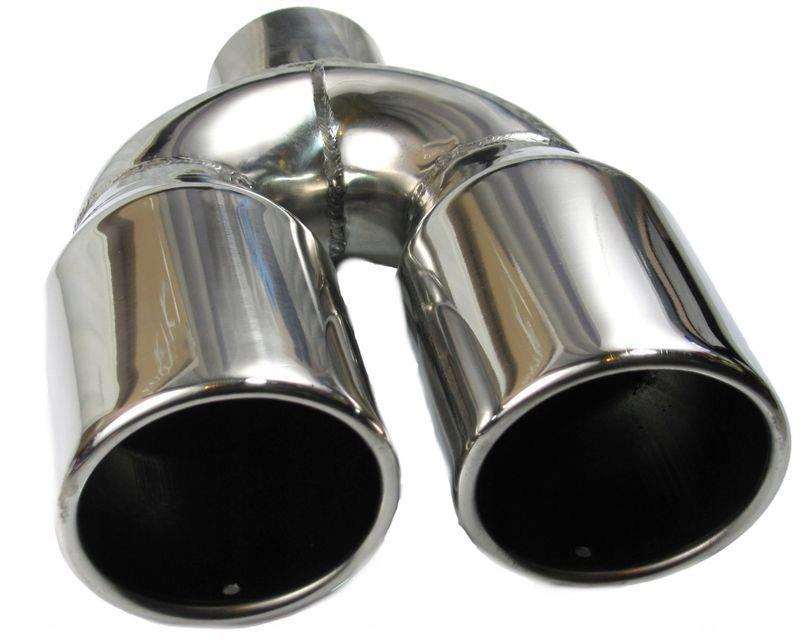 Двойной наконечник глушителя выхлопных газов из нержавеющей стали большой