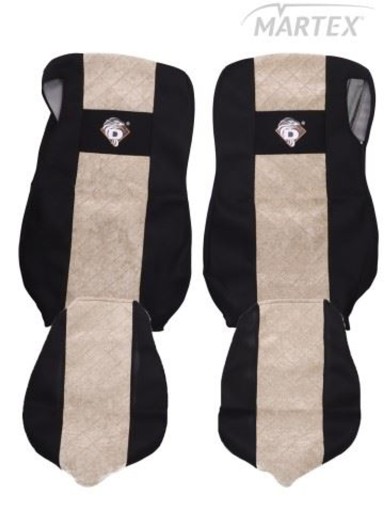 ЧОХЛИ DAF XG XG + 2 БЕЖЕВІ СМУЖКИ