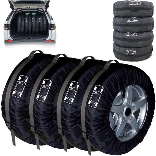 Чехлы для 4-колесных шин 4шт 4К ВОДОНЕПРОНИЦАЕМЫЕ 17-22 С РУЧКОЙ ЗАЩИТНЫЙ ГАРАЖ