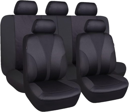 НАБІР АВТОМОБІЛЬНИХ ЧОХЛІВ УНІВЕРСАЛЬНИЙ, ЧОРНИЙ