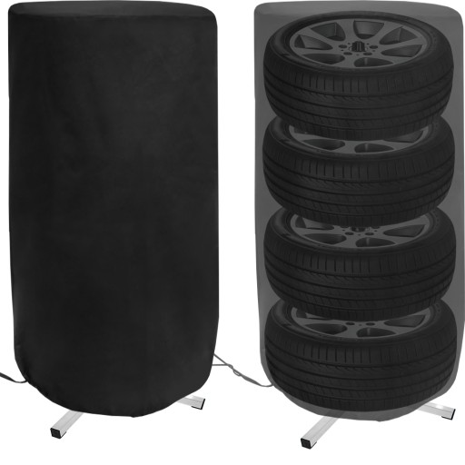 КРИШКА 4 КОЛЕСА ШИНИ ДИСКИ ДЛЯ СТІЙКИ ГАРАЖА ЧОРНИЙ СИЛЬНИЙ ЧОХЛИ