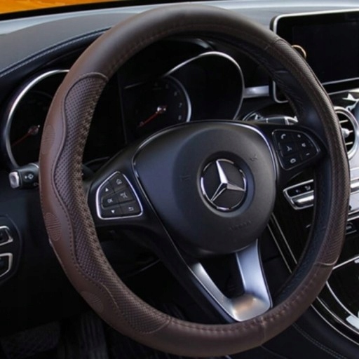 ЧОХОЛ НА КЕРМО ЕЛЕГАНТНИЙ ШОКОЛАДНИЙ КОРИЧНЕВИЙ