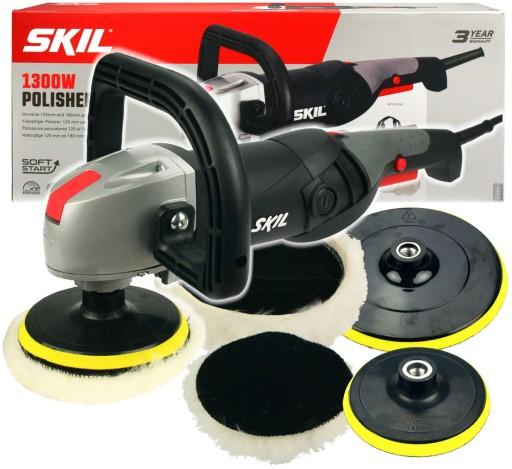 ПОЛИРОВАЛЬНАЯ МАШИНА 1300ВТ 180мм 9955 ЛЫЖКА + 2 ПЛАСТИНЫ 2 ГУБКИ