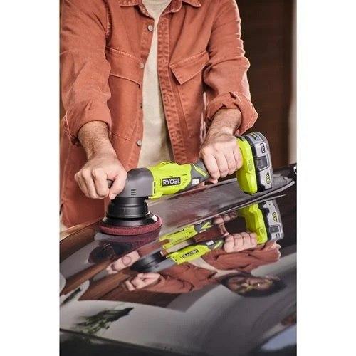 АККУМУЛЯТОРНАЯ ЭКСЦЕНТРИЧЕСКАЯ ПОЛИРОВАЛЬНАЯ МАШИНА 18 В РЕГУЛИРОВКА RYOBI 125 ММ + 3 ПАРУДА