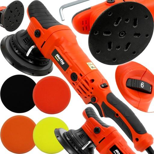 АВТОПОЛІРУВАЛЬНА МАШИНА ЕЛЕКТРИЧНА ШЛІФАЛЬНА 1400ВТ З РЕГУЛЮВАННЯМ + НАБІР ГУББОК