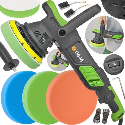 ЭКСЦЕНТРИЧЕСКАЯ ПОЛИРОВАЛЬНАЯ МАШИНА 1600 ВТ С РЕГУЛИРОВКОЙ 3 ГУБКИ