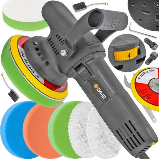 ЕКСЦЕНТРИЧНА ОСИЛЮЮЧА DA АВТОМОБІЛЬНА ПОЛІРУВАЛЬНА МАШИНА З РЕГУЛЮВАННЯМ 3 Х ГУБКА ДЛЯ ХУТРА