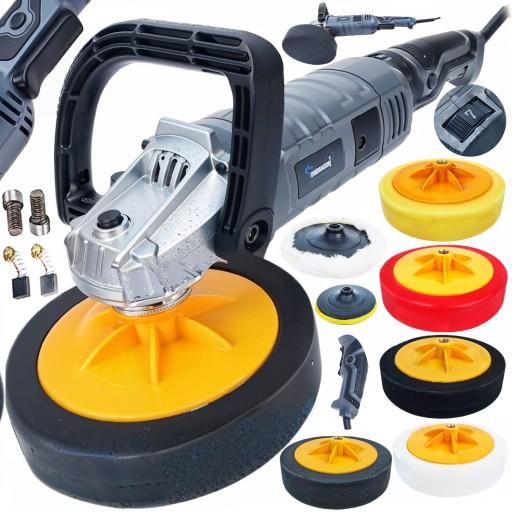АВТОПОЛИРОВАЛЬНАЯ МАШИНА 2700 Вт с РЕГУЛИРОВКОЙ СКОРОСТИ + 5 ПОЛИРОВОЧНЫХ ГУБОК
