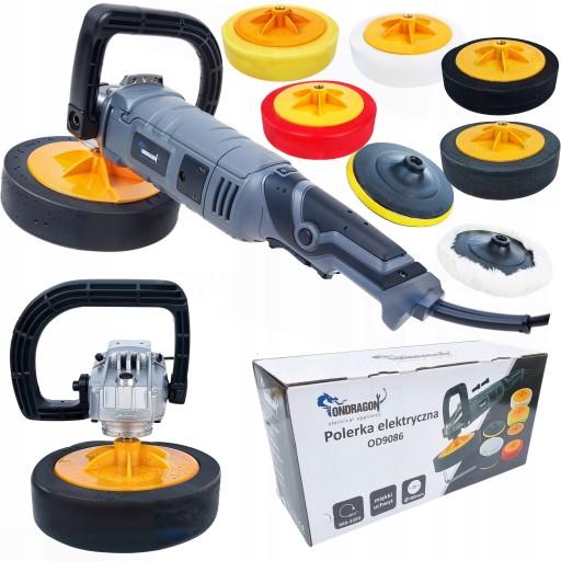 АВТОПОЛИРОВАЛЬНАЯ МАШИНА 2700 Вт с РЕГУЛИРОВКОЙ СКОРОСТИ + 5 ПОЛИРОВОЧНЫХ ГУБОК
