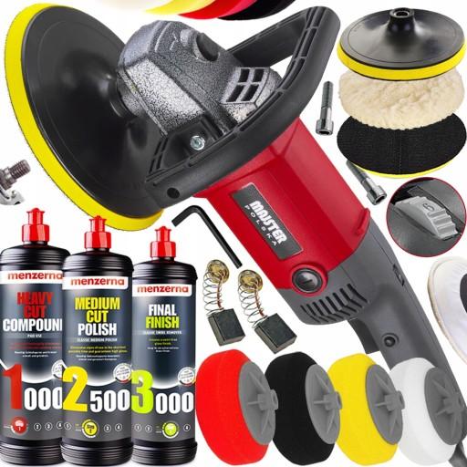 АВТОПОЛИРОВАЛЬНАЯ ШЛИФОВАЛЬНАЯ МАШИНА + 4X ГУБКА + ПОЛИРОВАЛЬНАЯ ПАСТА MENZERNA