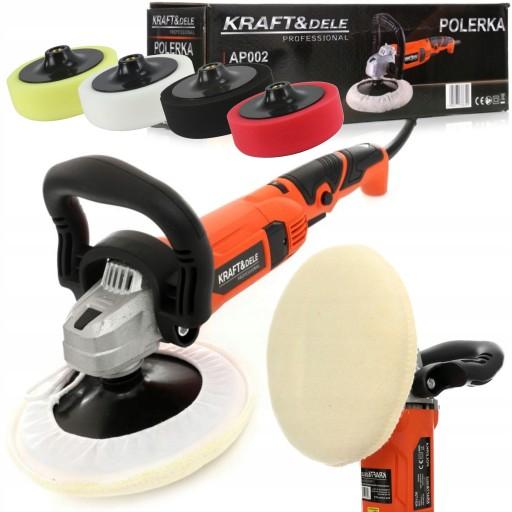 АВТОПОЛІРУВАЛЬНА МАШИНА ЕЛЕКТРОШЛІФАЛЬНА 2600ВТ РЕГУЛЮВАННЯ 180мм + 4 ГУБКИ