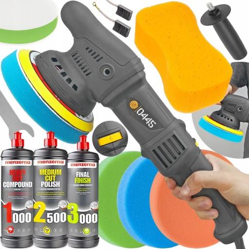ПОЛІРУВАЛЬНА МАШИНА ДЛЯ АВТОМОБІЛІВ ЕКСЦЕНТРИЧНА ШЛІФАЛЬНА МАШИНА DA + 4x ГУБКА + ПАСТА MENZER X3
