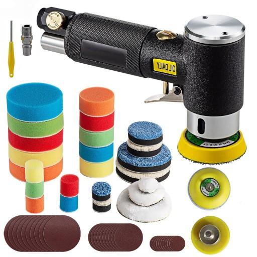 АВТОМОБІЛЬНА ШЛІФАЛЬНА МАШИНА З РЕГУЛЮВАННЯМ ШВИДКОСТІ + НАБІР ГУБОК 15 000 ОБ/ХВ