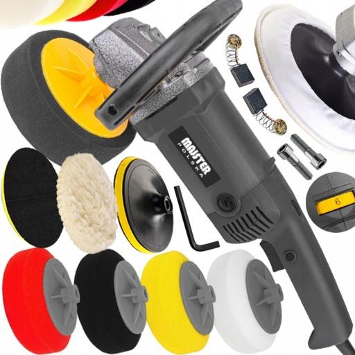 АВТОПОЛИРОВАЛЬНАЯ МАШИНА С РЕГУЛИРУЕМОЙ СКОРОСТЬЮ + НАБОР ГУБКИ + ВОЙЛОК