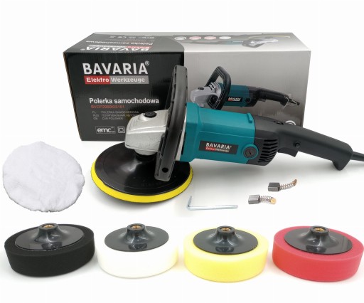 АВТОПОЛИРОВАЛЬНАЯ МАШИНА С РЕГУЛИРУЕМОЙ СКОРОСТЬЮ + НАБОР ГУБКИ + ВОЙЛОК