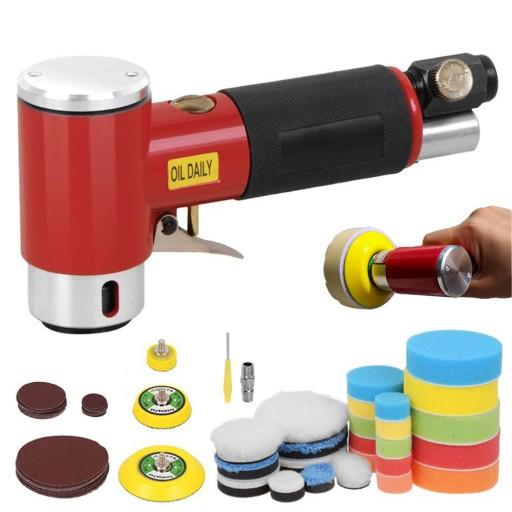 ПОЛІРУВАЛЬНА МАШИНА ПНЕВМАТИЧНЕ ЕКСЦЕНТРИЧНЕ РЕГУЛЮВАННЯ 25/50/75 мм НАБІР