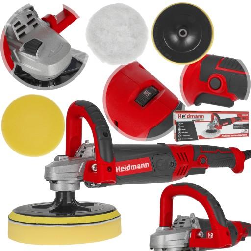 АВТОПОЛИРОВАЛЬНАЯ МАШИНА Heidmann 180 мм, 2600 Вт, с НАБОРОМ РЕГУЛИРОВКИ