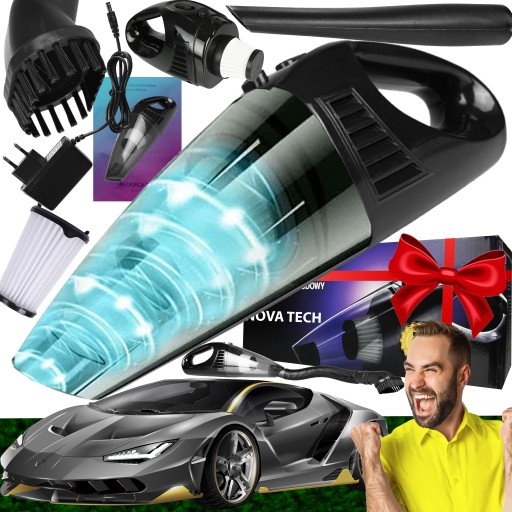 ПОЛЬСЬКИЙ ЦИКЛОННИЙ ПИЛОСОС АВТОМОБІЛЬНИЙ БЕЗДРОТОВИЙ 200 ВТ ТУРБО КОМПЛЕКТ XXXL