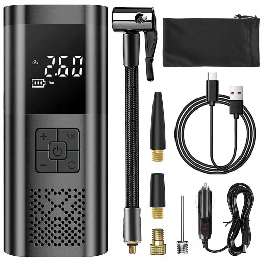 ЭЛЕКТРИЧЕСКИЙ НАСОС ДЛЯ АВТОМОБИЛЬНОГО ВЕЛОСИПЕДА POWERBANK БЕСПРОВОДНОЙ КОМПРЕССОР