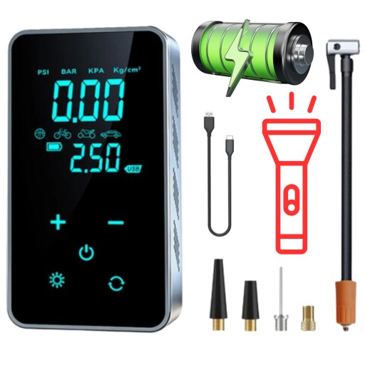 ЭЛЕКТРИЧЕСКИЙ НАСОС, ВЕЛОСИПЕДНЫЙ НАСОС, USB КОМПРЕССОР, ВЕЛОСИПЕДНЫЙ НАСОС, ВНЕШНИЙ АККУМУЛЯТОР