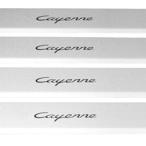 PORSCHE CAYENNE 9Y0 Накладки на пороги из нержавеющей стали 304, черные, матовые