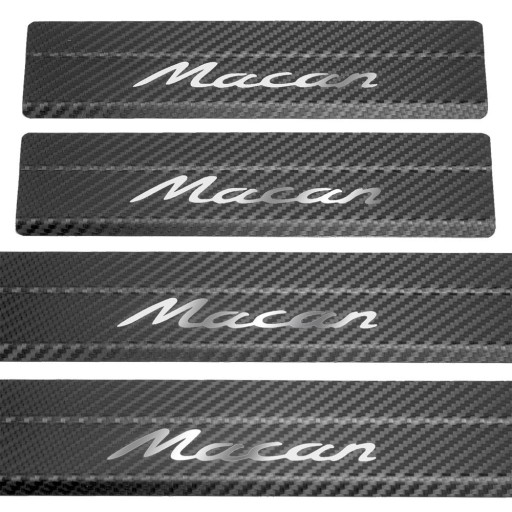 PORSCHE MACAN Накладки на пороги з нержавіючої сталі 304, карбон