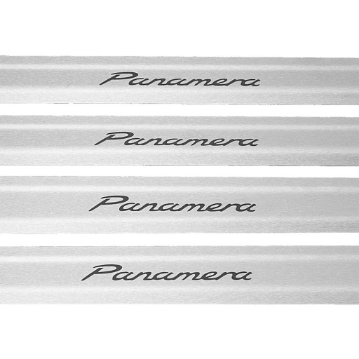 PORSCHE PANAMERA 971 Накладки на пороги из нержавеющей стали 304, черные, матовые